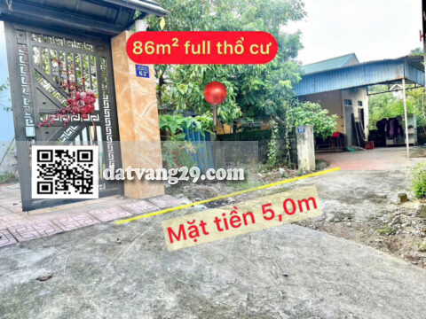 Bán đất thôn Xuân Sen,Thuỷ Xuân Tiên 86m² Gần đường Hồ Chí Minh, giao thông kết nối nhanh