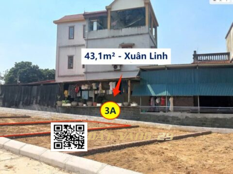 Bán Đất Nền Xuân Linh Xuân Mai Giá Rẻ 43.1m² (LK3A) – Hạ tầng đồng bộ, tiềm năng tăng giá cao – Giá đầu tư
