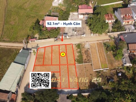 Bán Đất Hạnh Côn Xuân Mai Giá rẻ 92.1m² (LK4) – Hạ tầng đồng bộ, pháp lý chuẩn – Giá đầu tư