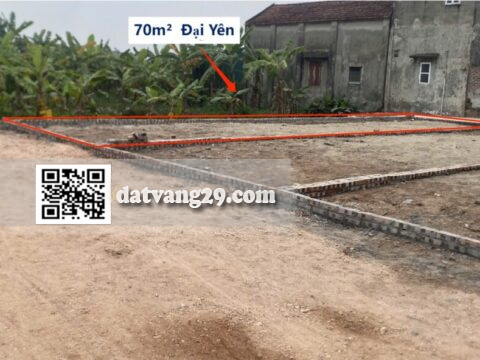 Bán đất Đại Yên phường Chương Mỹ 70m²,tiềm năng tăng giá ổn định T1
