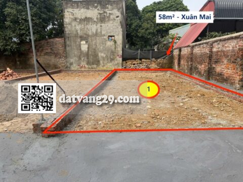 Bán Đất Thổ Cư Xuân Mai 58m² – Khu Dân Cư Đông Đúc, Giá Tốt Khu Vệ Tinh Phía Tây
