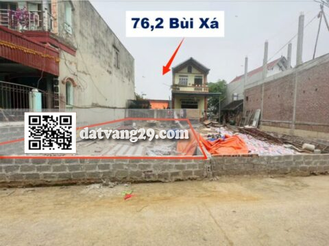 Đất Bùi Xá Xuân Mai 76,2m² Khu dân cư đông đúc, an ninh tốt