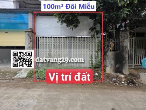  Bán đất Đồi Miễu Nam Phương Tiến 100m² – Sổ đỏ chính chủ, gần Hồ Miễu