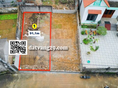 Bán đất thổ cư Mỹ Lương,Trần Phú 91,1m² Đất vuông vắn, mặt tiền rộng