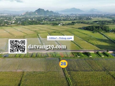 BÁN ĐẤT NỀN TRŨNG MÉT GIÁ RẺ 100m²  (T26) – Vuông vắn, pháp lý chuẩn