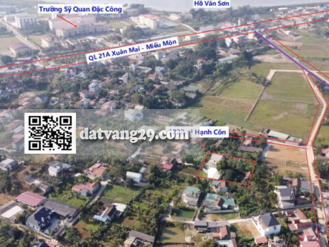 Bán Đất Thổ Cư Hạnh Côn 1228m² – Giá Rẻ Đầu Tư – Cách QL21 Chỉ 5 Phút