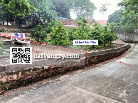 Lô đất 66.2m² Tân Tiến Chương Mỹ đường ô tô, sổ đỏ chính chủ