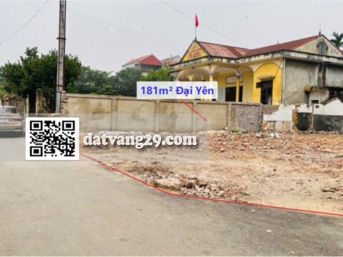 Bán đất Đại Yên,Phường Chương Mỹ 181m² Giá rẻ nhất khu vực, pháp lý rõ ràng