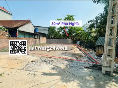 Bán Đất Thổ Cư Phú Nghĩa Giá rẻ 80m² – Lô Góc Cực Đẹp – Khu Dân Cư Đông – Giá Đầu Tư