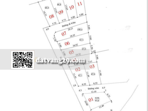 Bán Đất Thổ Cư Gò Cáo Xuân Mai 92.5m² (LK6) – Sổ đỏ chính chủ – Giá Đầu Tư