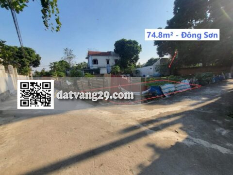 Bán Đất Thổ Cư Đông Sơn 74.8m² – Lô Góc Cực Đẹp – Khu Dân Cư Đông – Giá Đầu T