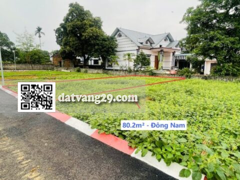 BÁN ĐẤT THỔ CƯ NAM PHƯƠNG TIẾN 80.2m² – KHU DÂN CƯ ĐÔNG ĐÚC