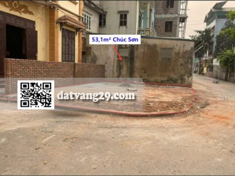 Bán Đất Lô Góc Thị Trấn Chúc Sơn 53.18m² – Gần chợ, Khu trung tâm hành chính – Giá đầu tư