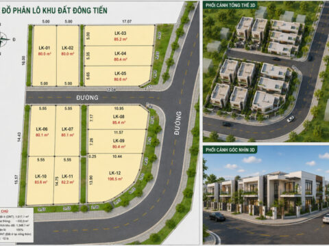 Bán Đất Nền Đồng Tiến Trần Phú Giá rẻ 80m² (LK2) – Pháp lý chuẩn – Giá đầu tư