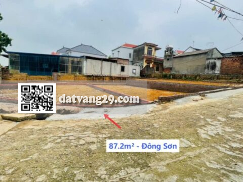 Bán Đất Lô góc Quyết Thượng Đông Sơn Giá Rẻ 87.2m² (LK3) – Khu dân cư đông 