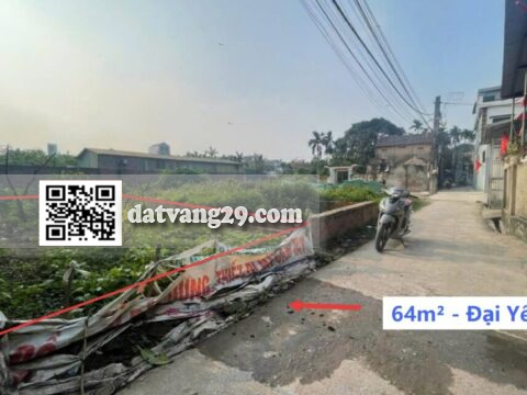 Bán Đất Thổ Cư Đại Yên Chương Mỹ 64m² – Vị trí đẹp, pháp lý rõ ràng – Giá tốt