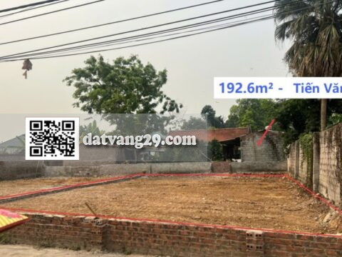 Bán Đất Tiến Văn Hoàng Văn Thụ 192.6m² – Sổ đỏ chính chủ – Giá đầu tư
