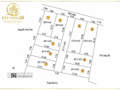 Bán Đất Phân Lô Phương Hạnh Xã Xuân Mai 9 lô Tiềm Năng Tăng Giá Cao
