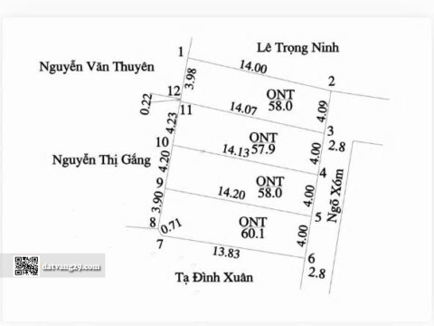 Bán Đất Phân Lô Xuân Mai – Quỹ 4 lô Khu Xuân Mai – Gần QL6 – Giá đầu tư